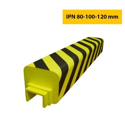 Protection pieds d'échelles de racks 80/100/120mm-ouverture 180x160 - mousse - noir/jaune
