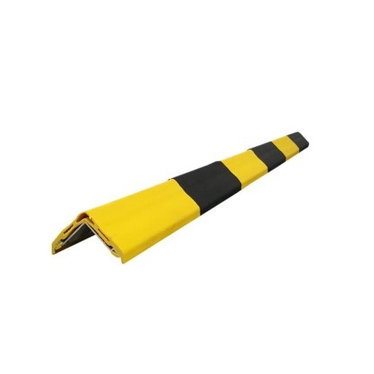 Protection plate d'angle avec profilé aluminium - noir/jaune