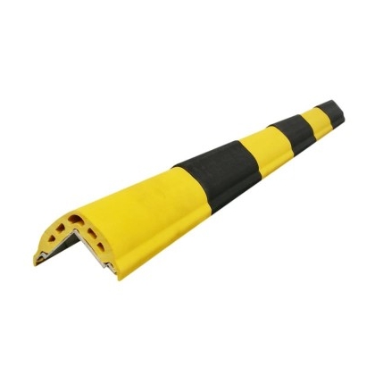 Protection arrondie d'angle avec profilé aluminium - noir/jaune